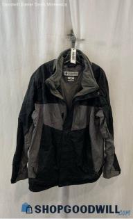 Columbia Men's Black/Gray Removable Jacket Liner 2-in-1 Jacket - Sz L