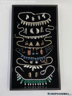 Vintage/Vintage Inspired Colorful Bling Necklaces and Earrings