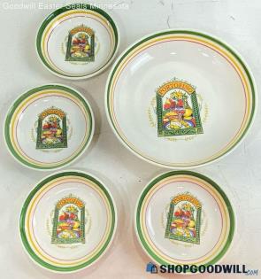 Himark Portofino Pasta Salad Serving Bowls Made In Italy 4pc 9" and 13"