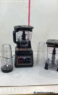 Ninja Pro Plus Kitchen System Black Blender Powered on