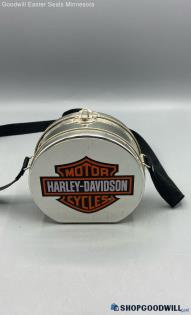 1999 Vtg Harley Davidson Motorcycle Lunch Box Purse Metal Tin Case With Strap