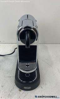 Delonghi En 167c Nespresso Citiz Chrome Espresso Coffee Machine Powered on