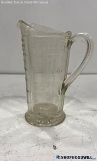 Clear Glass One Quart Measuring Pitcher