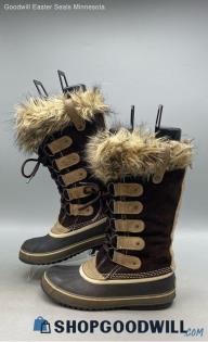 Sorel Women's Joan of Arctic Brown Suede Snow Boots Sz 9