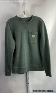 Carhartt Women's Seafoam Fleece Lined Relaxed Fit Crewneck Sweatshirt - Sz M