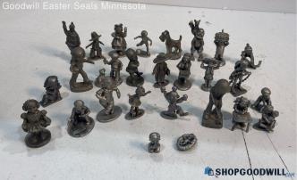 20+ Piece Hudson + More Pewter Miniature Figurines Kids, Pets, Holiday, +