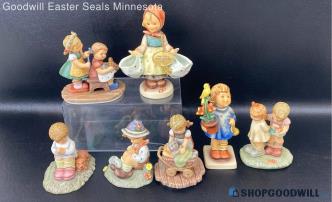 Goebel Hummel 7pc Porcelain Figurine Lot Mothers Darling Congratulations Vintage