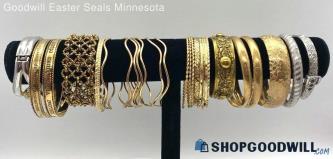 Gold and Silver Tone Bangle Bracelet Collection