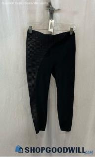 Spanx Women's Black/Gray Geo Pattern Active Leggings - Sz M