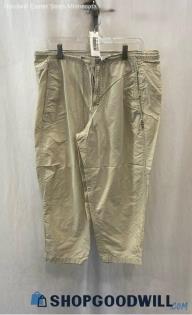 Columbia Women's Tan Lightweight Cropped Poplin Straight Pants - Sz L