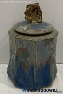 Stoneware Jar With Top