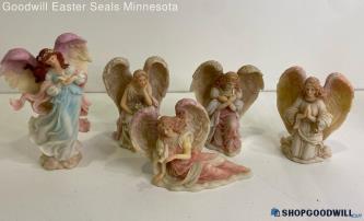 Seraphim Classics 5pc Porcelain Angel Figures Tris & Felicia + More