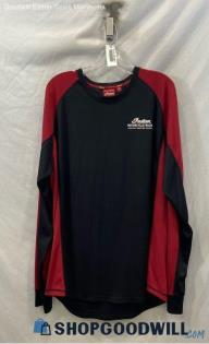 Indian Motorcycle Men's Red/Black Long Sleeve Shirt - Sz XL