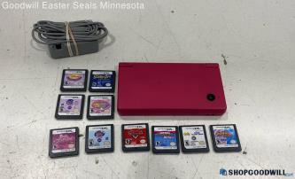 Pink Nintendo DSi Handheld w/Games & Charger- Tested