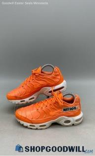 Nike Women's Air Max Plus 'Just Do It' Orange Mesh Sneakers Sz 7.5