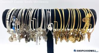 ALEX & ANI Gold-Tone/Silver-Tone Charm Bangle Bracelets