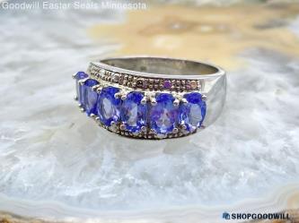 .925 Tanzanite Ring 6.16g Size 8