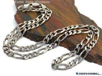 .925 5.06mm Wide Figaro Chain Necklace 16.00g