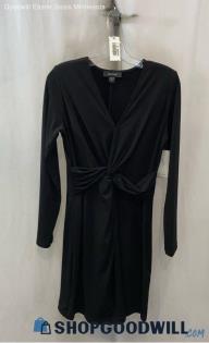 NWT Karen Kane Women's Black Front Twist V Neck Long Sleeve Shift Dress - Sz S