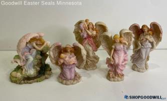 Seraphim Classics 5pc Porcelain Constance & Rosalie Angel Figures + More