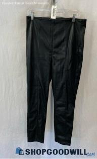 Free People Women's Black Faux Leather Skinny Ankle Pant - Sz 31