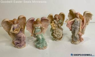 Seraphim Classsics 4pc Porcelain 'Lydia' & 'Laurice' Angel Figures