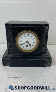 Vintage Marble Victorian Mantle Clock Decorative Collectible Antique Not tested