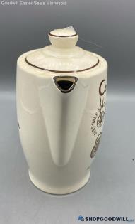 Vintage Tilso Coffee Time Musical Server Ceramic Pitcher Pot Kettle Decor