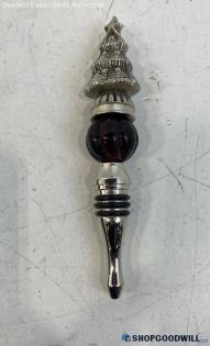 Unlabeled Metal Decanter Or Wine Bottle Stopper Replacement For Cork Lids