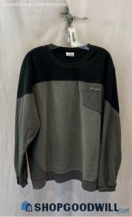 Columbia Men's Black/Gray Pullover Crewneck Fleece Sweatshirt - Sz XXL