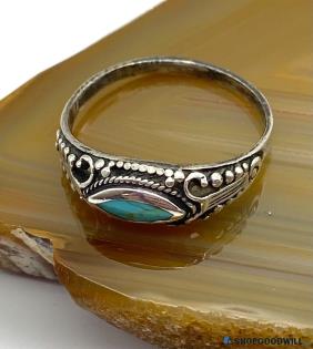 .925 Turquoise Ring 2.07 grams Sz 6