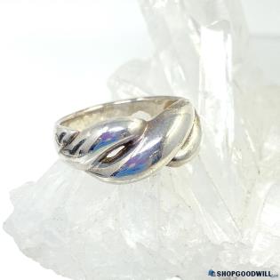 .925 Twist Statement Ring Size 8.75, 4.41g