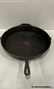 Cast Iron Skillet With Stain On It