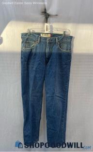 Levi's Men's Blue Medium Washed 550 Relaxed Fit Ankle Jeans - Sz 34x32