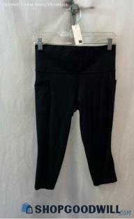 Athleta Women's Black High-Waisted Pocketed Capri Leggings - Sz M