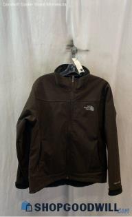 The North Face Women's Dark Brown Full Zip Plush Lined Softshell Jacket - Sz L