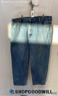 Levi's Men's Blue Medium Washed 560 Comfort Fit Ankle Jeans - Sz 44x29