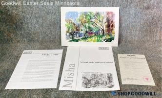 Misha Lenn "Commonwealth In Bloom" Coa 6 3/4"x 11" Seriolithograph