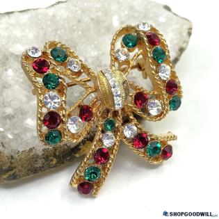 EISENBERG ICE Vintage Christmas Bow Brooch