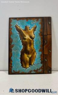 "Female Torso" 9x12" Marta Alonso Canillar Signed Canvas Board Painting