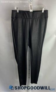 Lane Bryant Women's Black High-Waisted Faux Leather Ankle Leggings - Sz 14/16