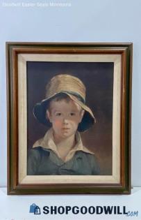 "The Torn Hat" Thomas Sully 16x20" Framed Canvas 1820 Reproduction Print