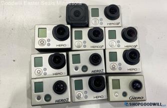 7lb Lot of Go Pro Hero Cameras 2 + 3 W/Accessories -Untested Camera