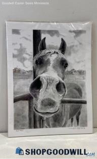 "In Your Face' JW Henson Signed Unframed Pencil Drawing Giclee Print 2/750 COA