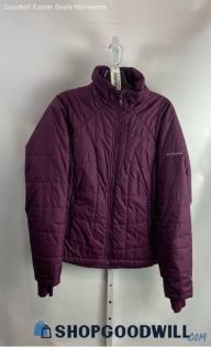 Columbia Women's Dark Magenta Full Zip Lightweight Quilted Puffer Jacket - Sz L