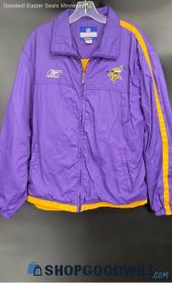 Minnesota Vikings Purple Rain Jacket by Reebok Team Apparel on Field - Sz M