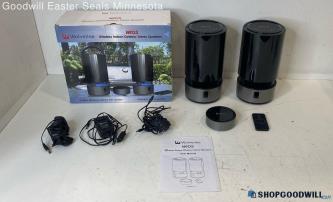 Wolverine Wireless Indoor Outdoor Stereo Speakers W/Remote #VC24-SP Powers On