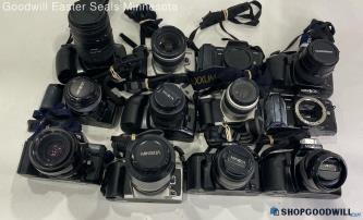 Lot of 12 Minolta Maxxim SLR 35mm Film Camera -Untested