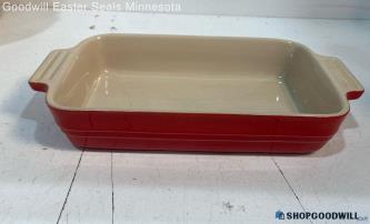 Le Creuset Rectangular Stoneware Red Baking Dish 17-21 Ovenware