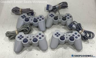 Lot Of 4 Sony PlayStation 1 Wired Controllers